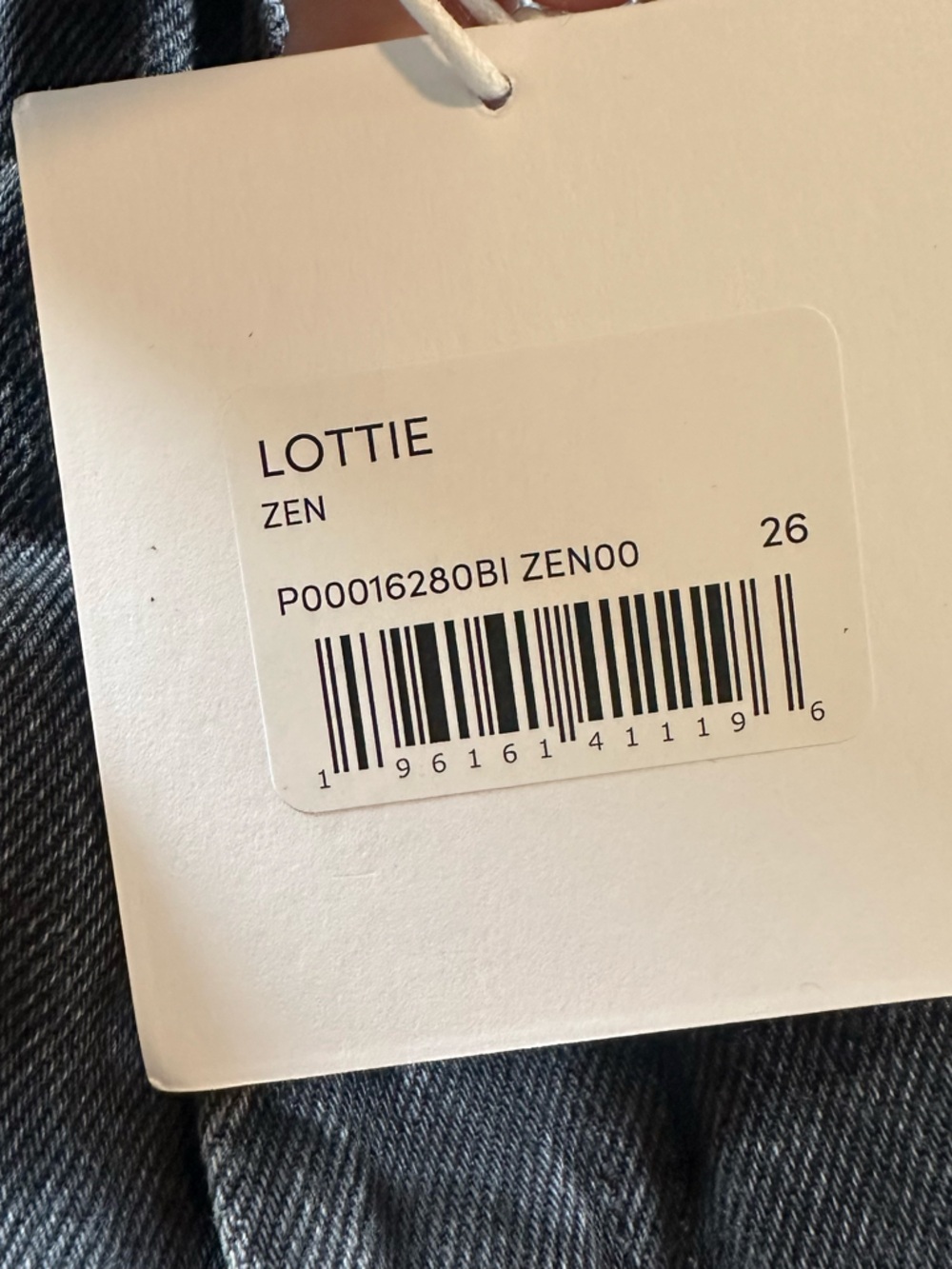 Pistola Lottie High Rise Relaxed Bowed Leg Jeans Zen Black Size 26 NWT - Picture 8 of 10